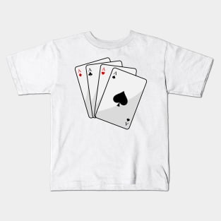 Quadruplets Aces Poker cards at Poker Kids T-Shirt